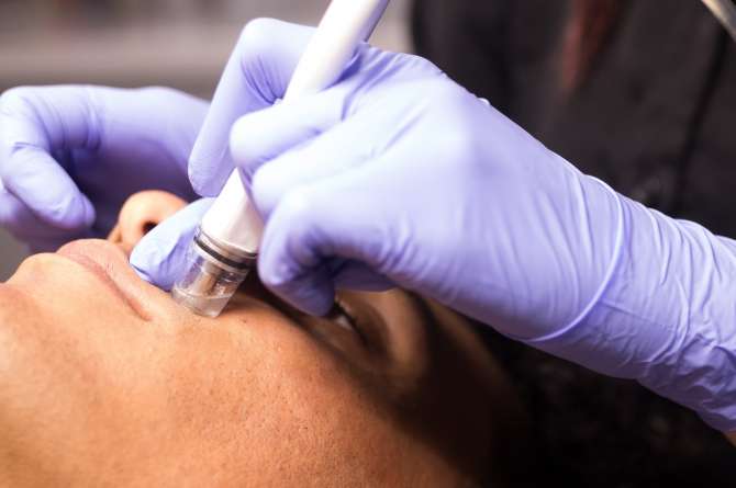 Diamond Glow treatment performed male face